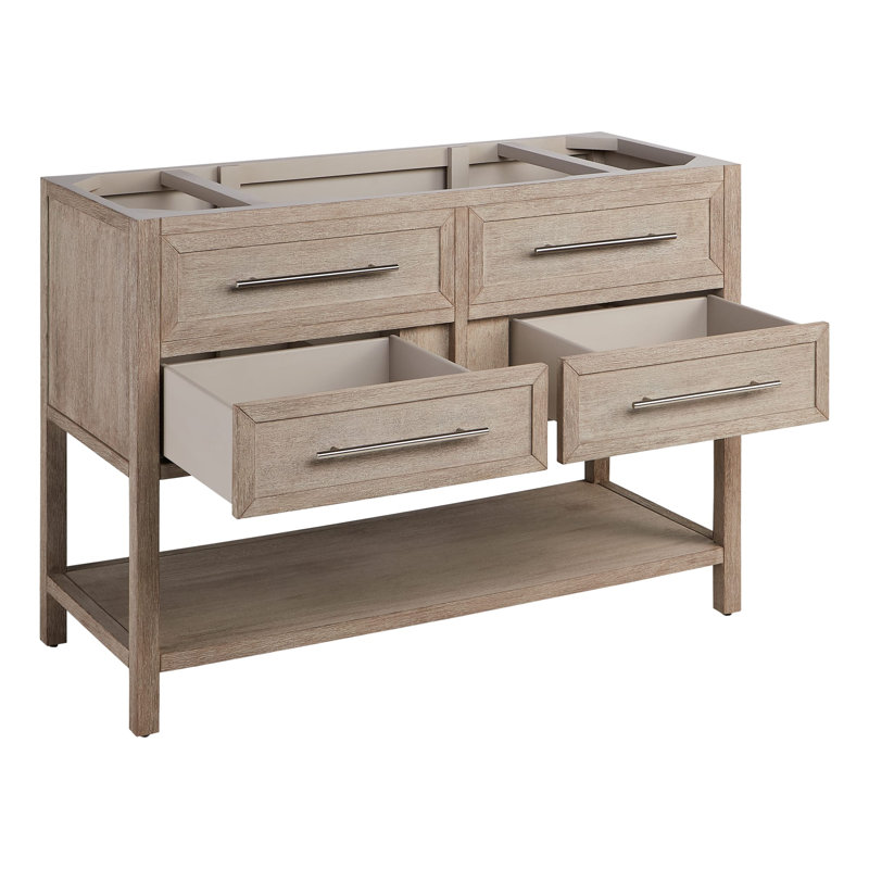 48" Robertson Single Bathroom Vanity - Cabinet Only, Brushed White