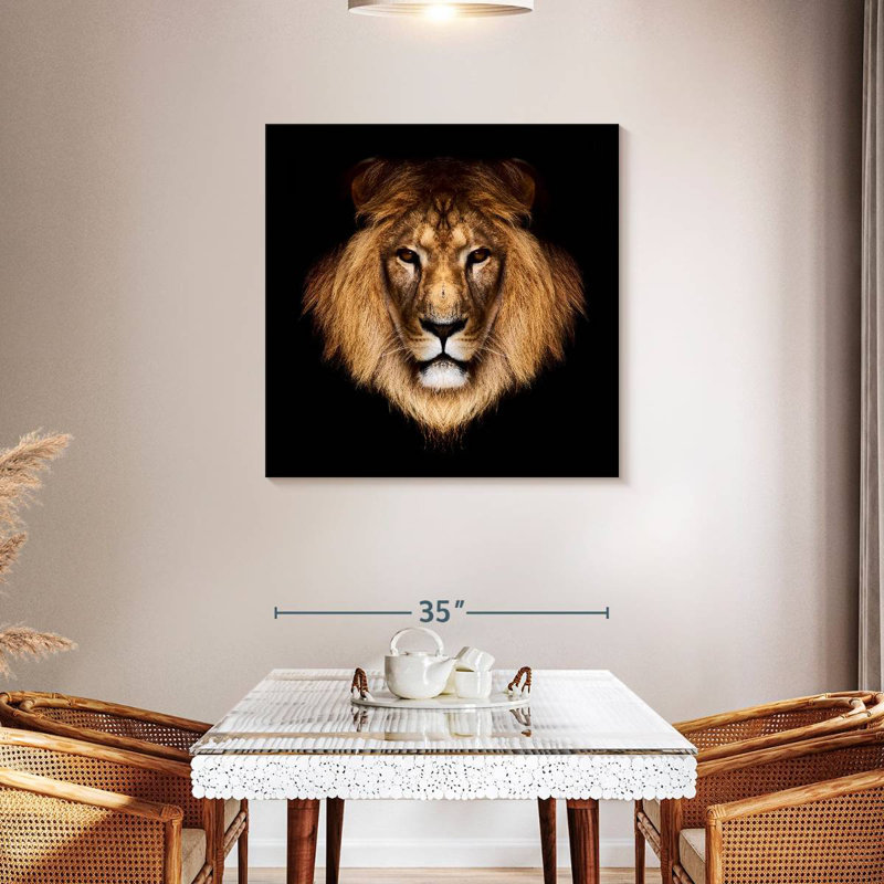 Brampt Solemn Lion, 36" H x 36" W