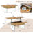 43.3-inch coffee table with height-adjustment function (with storage space) combines rustic style with tempered glass, space-saving design, multiple color options, suitable for living room and office, Natural Wood-244414329