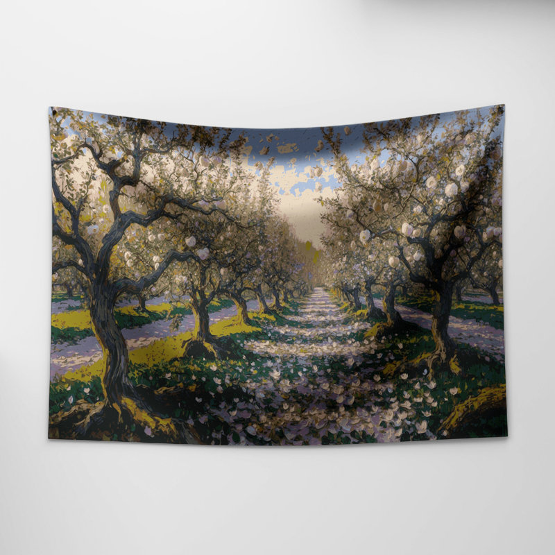 Tapisserie murale «Thanksgiving Apple verchard», 88 po x 104 po