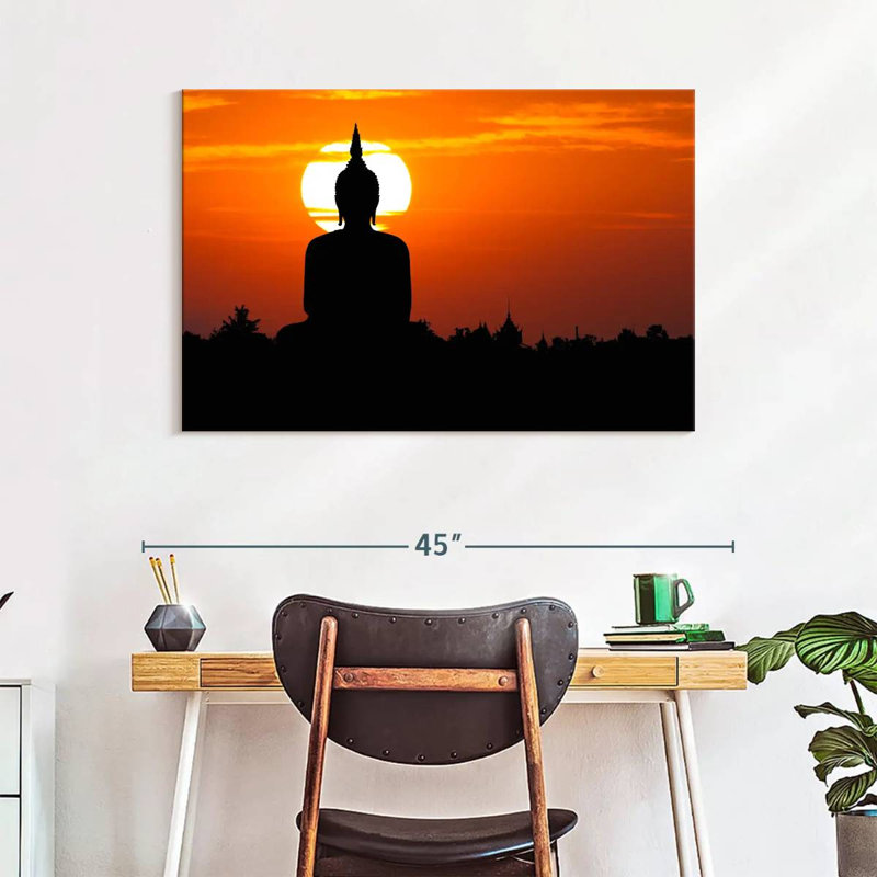 Silhouette de Bouddha géant Kerrick, H 26 po x l 39 po