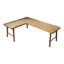 Bureau brun en bois massif en forme de L-1585387912-1585387916