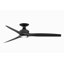 Spitfire 60 inch Flush Indoor/Outdoor Ceiling Fan with LED Light Kit - Black with Black Blades