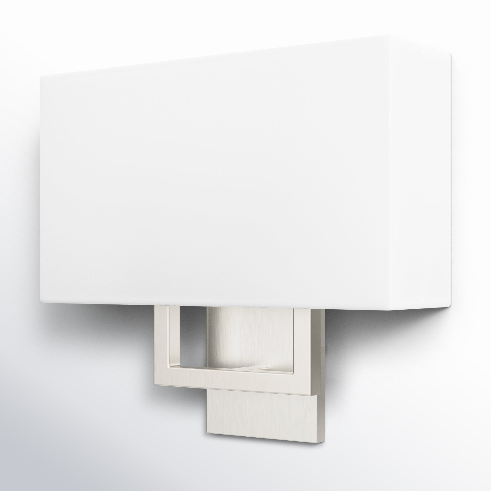 Willow 2 Light Dimmable Corner Wall Light, 12" H x 16" W x 3.88" D, Brushed Nickel
