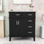 Meuble-lavabo compact 30 po avec lavabo en céramique, deux tiroirs et deux portes à fermeture en douceur-1923087509