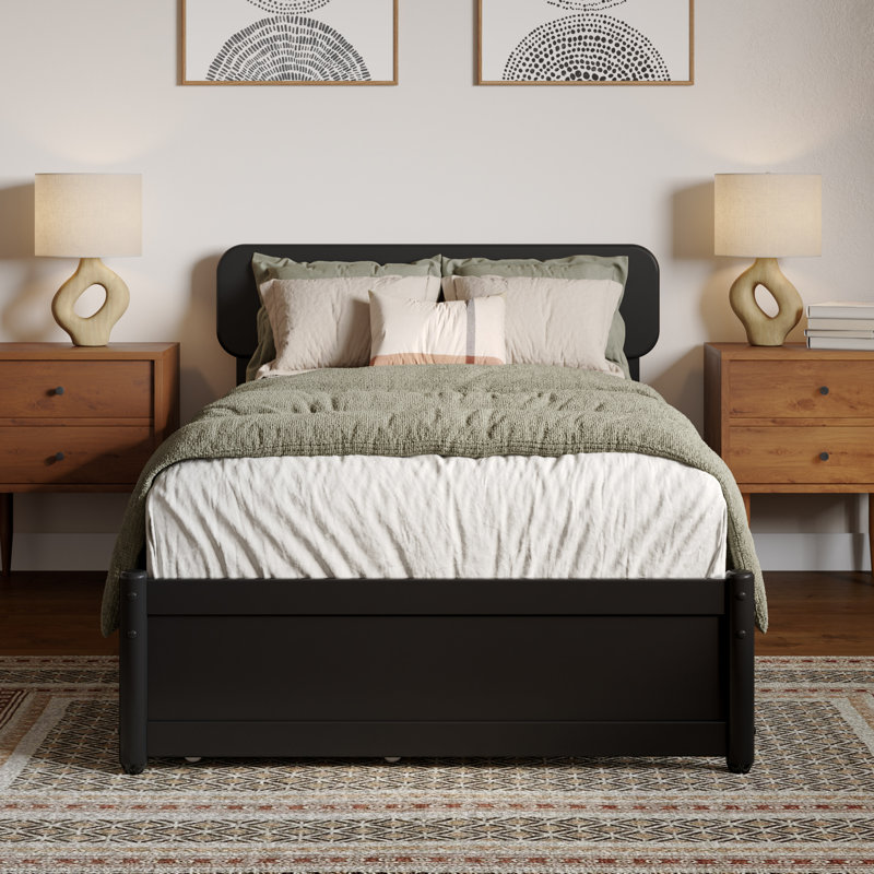 Ause Bed, Twin XL, Black