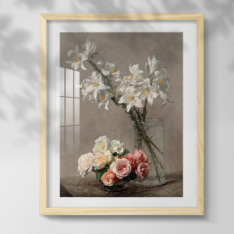 «Tall», reproduction encadrée, Papier encadré naturel, Blanc