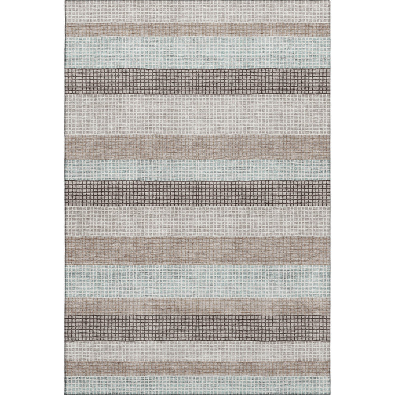 Premium Machine Washable Ansley Stripes Rug, Rectangle 10' x 14'
