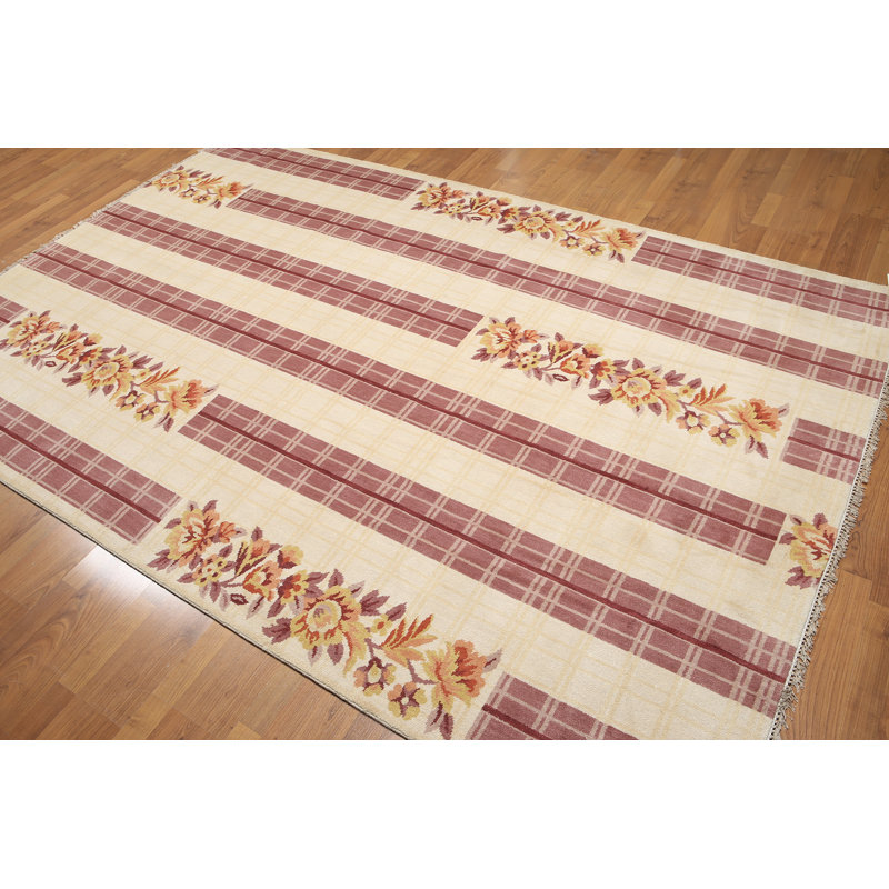 Tapis beige/rose laine Gaylor