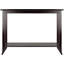 Table d'appoint avec plateau en verre biseauté, structure en bois et tablette