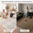 Faye Jute Checkered Area Rug / White & Brown Natural Rugs for Living Room with Cotton Backing-98806685-100315895
