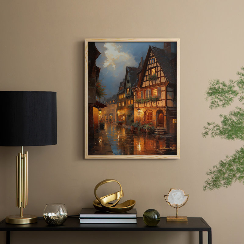 «LANDSCAPES Series CCLX III», reproduction encadrée - bois massif, Naturel, H 30 po x l 24 po