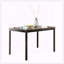 Table de salle à manger en faux marbre avec structure en métal noir