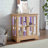 LED Curio Display Cabinet,Antique Display Cabinet With Adjustable Shelves,Retro Design Quality Showcase With Lattice Doors Elegant Bookcase And Storage Cabinet-1786113330