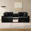 Canapé modulaire rembourré 95,7 po avec accoudoirs de rangement et console centrale pour salon Modern-1378931836-1378931833