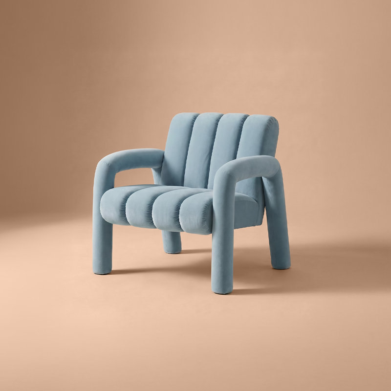 Fauteuil d'appoint Tubbi, bleu ciel, Bleu ciel