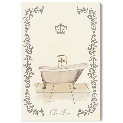 Le Bain Ornate Canvas Delicate Farmhouse Wall Art by Art Remedy