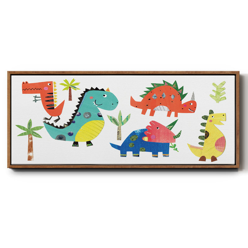Dino Party- Framed Canvas