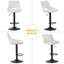 Swivel Upholstered Faux Leather Adjustable Height Bar Stool-451780295