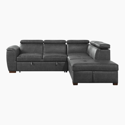 Ammelie Faux Leather 2-Piece Sectional Sofa Sleeper with Right Chaise -  Latitude Run®, 556CC7C7884A41C4904A7AB1D977C4A0