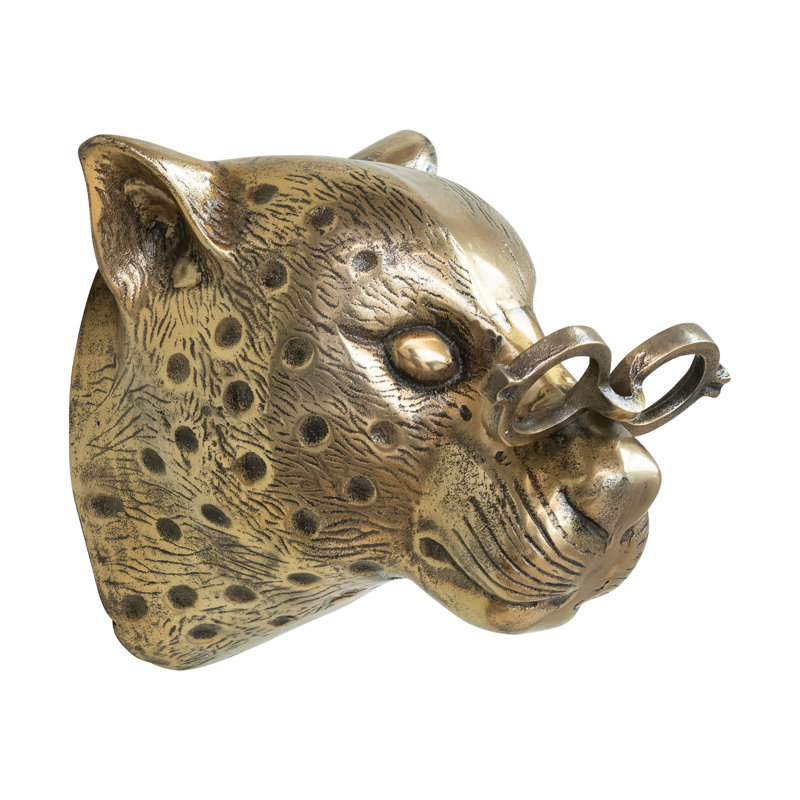 Tête de vache en fonte d'aluminium avec béret