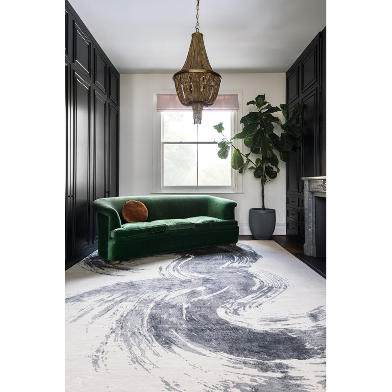 Hudson Charcoal Area Rug, Rectangle 5' x 7'6"