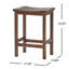 Extérieur, tabouret de comptoir 2 pièces, bois, brun, sièges subtilement courbés, tabourets sans dossier en bois brun de stabilité pour une utilisation intérieure / extérieure, de 2, météo et élégance