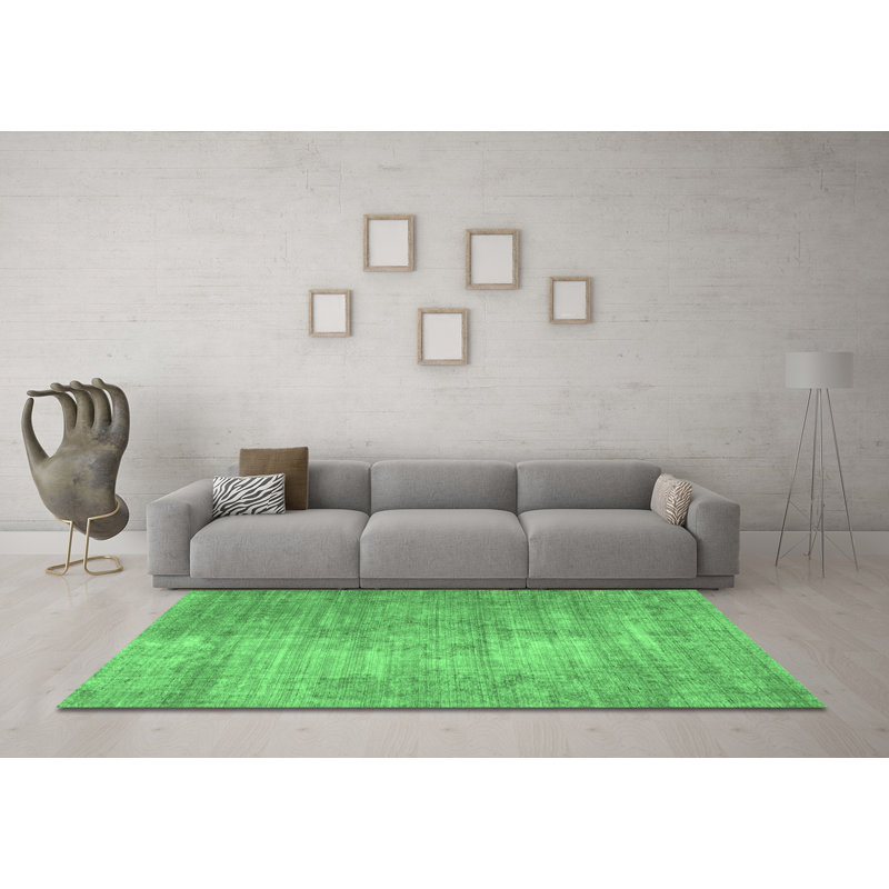Washable Abstract Indoor Rug, Round 5'