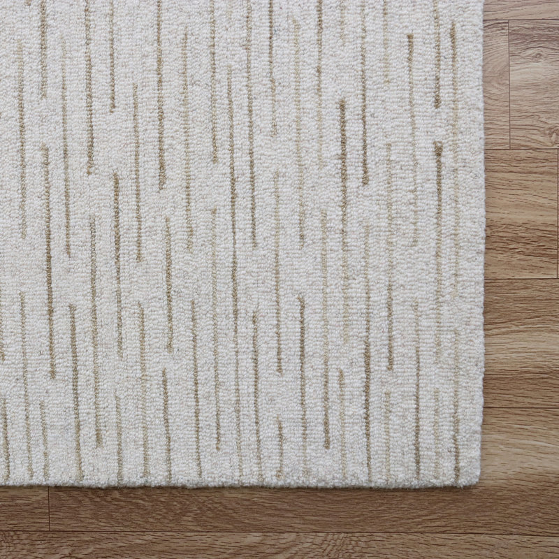 Tapis intérieur en laine naturelle touffeté à la main, Rectangle 10 pi x 14 pi