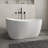 51" Freestanding Soaking Bathtub Solid Surface Stone Resin Soaking Tub