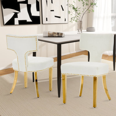 Ensemble de 2 chaises d'appoint rembourrées Modern