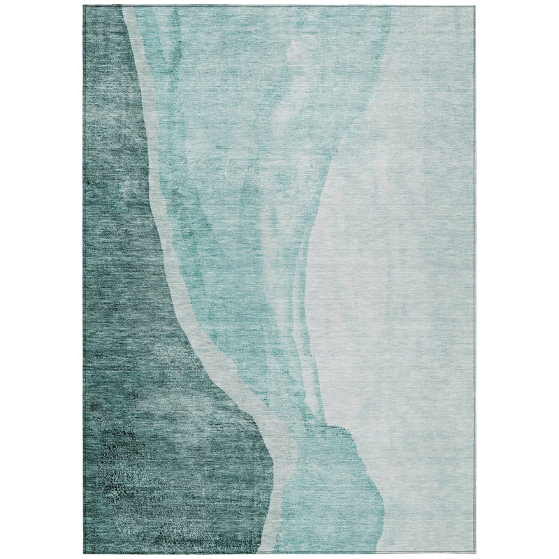 Cherisse Washable Abstract Indoor / Outdoor Rug, Rectangle 9' x 12'