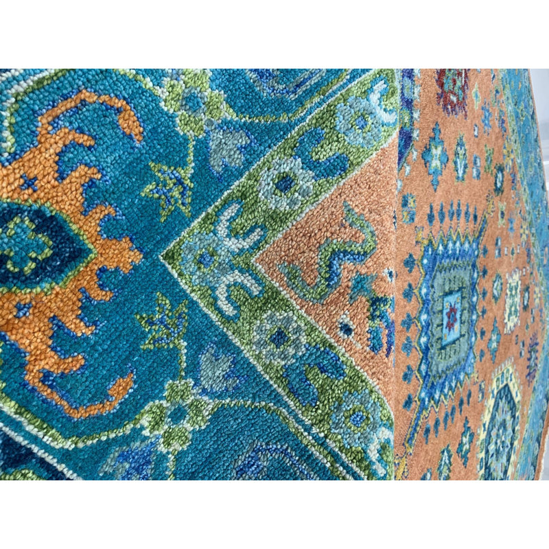 Ava Kazak Coral Hand Knotted Wool Rug 9'0" x 12'0"