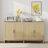 Rattan Buffet Cabinet With Storage, 4-Door Sideboard Buffet Cabinet With Adjustable Shelves For Kitchen, Living Room And Dining Room, Easy Assembly-406581726