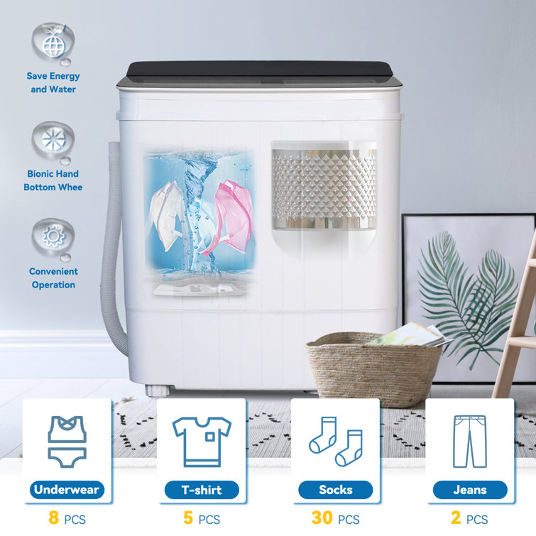 Buy Portable Washing Machine and Dryer Combo, 8L Mini Folding