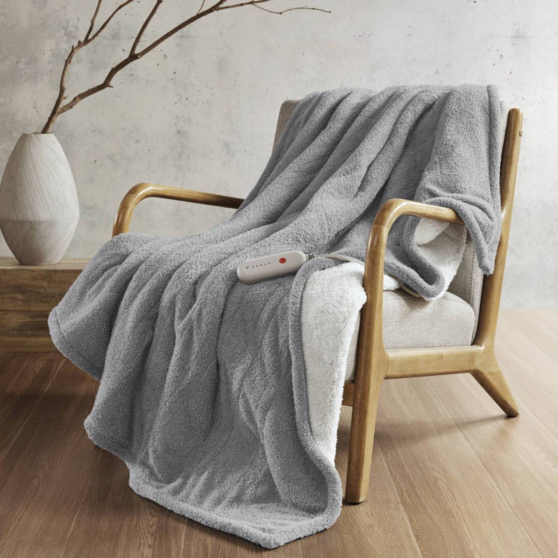 1 jeté gris chauffant Dream 50 x 60 po, Gray