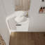 Meuble-lavabo autoportant à fermeture en douceur avec lavabo