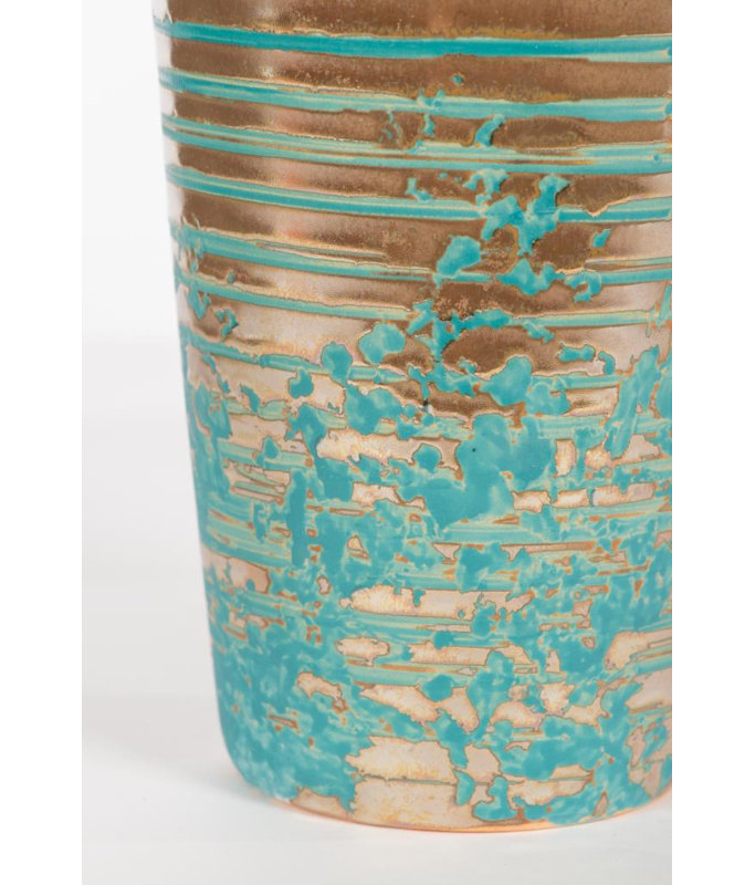 Handmade Ceramic Table Vase, 12.5" H x 5.5" W x 5.5" D