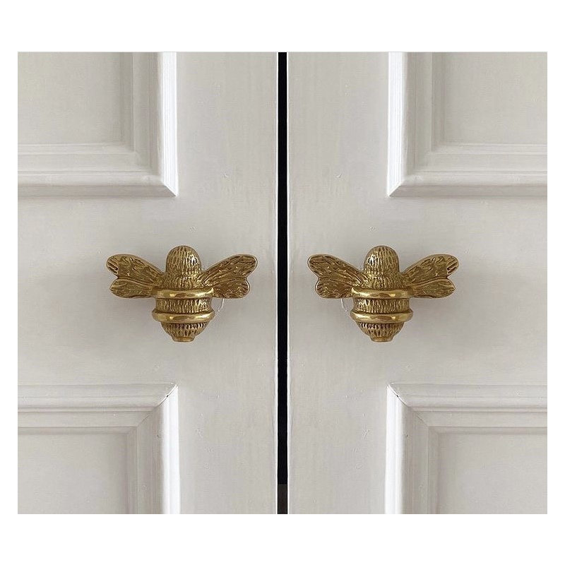 Sagers 6 X Nickel Bee Knobs, Brass
