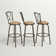 Basche Swivel Upholstered Adjustable Height Counter Stool with Metal Frame
