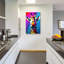 Art mural en verre Ebern Designs «Giraffe Pop Art» par Andreas Magnusson-1498967037