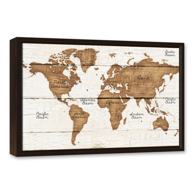 " Distressed World Map "