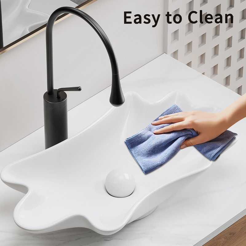 Lavabo vasque de salle de bain en forme de coquille