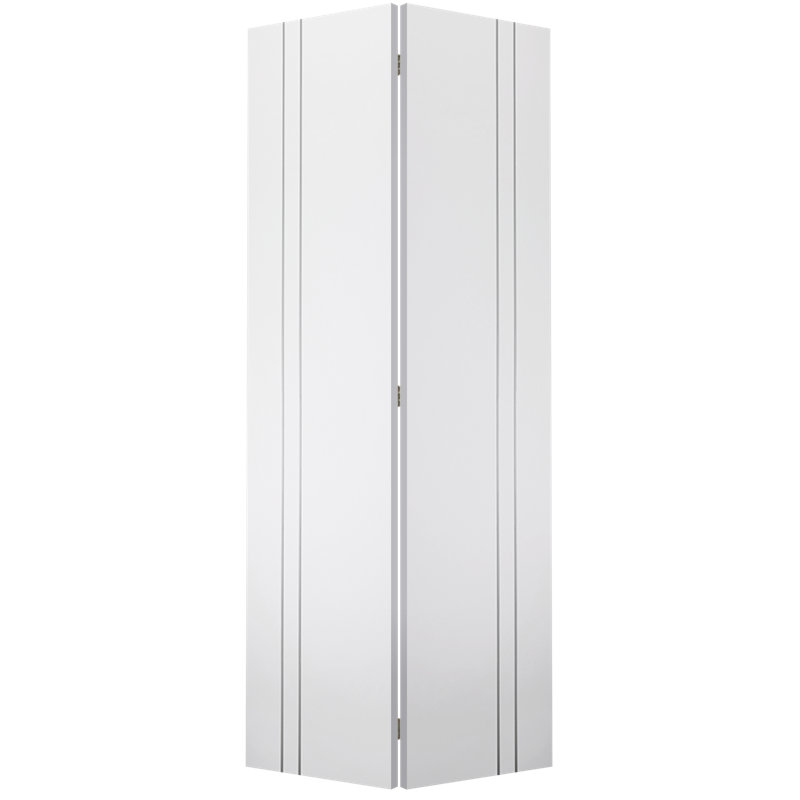 Porte pliante à panneaux et en bois manufacturé 2V Palladio, H 79,38 po x l 48 po, Blanc