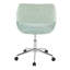 Chaise de travail contemporaine en métal chromé et tissu-993170558-993170557