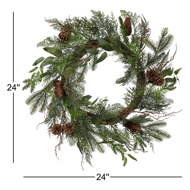 Faux Cedar 24'' Wreath
