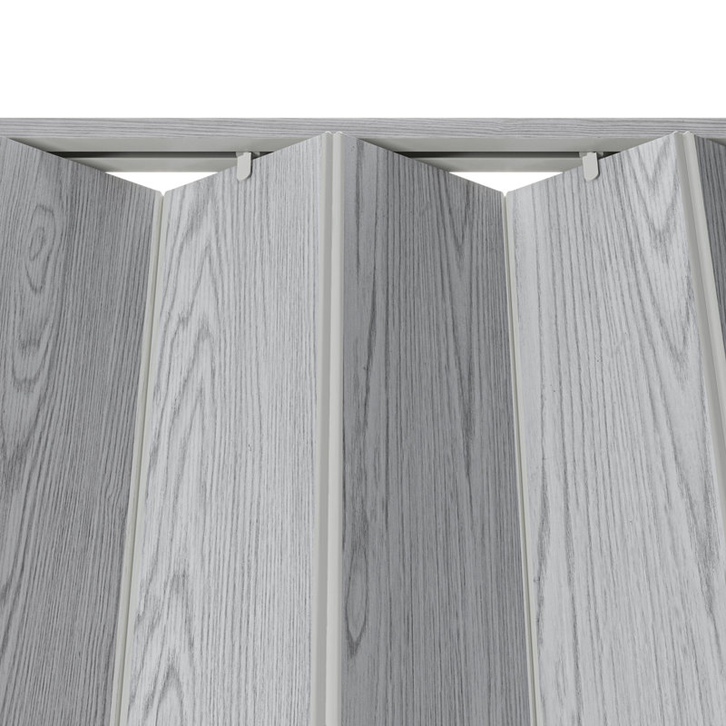 Portes accordéon pliables à double paroi, Gris, 48 po x 80 po