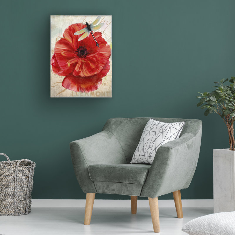 Art sur toile «bolle» Sasha Le Pavot, H 19 po x l 14 po