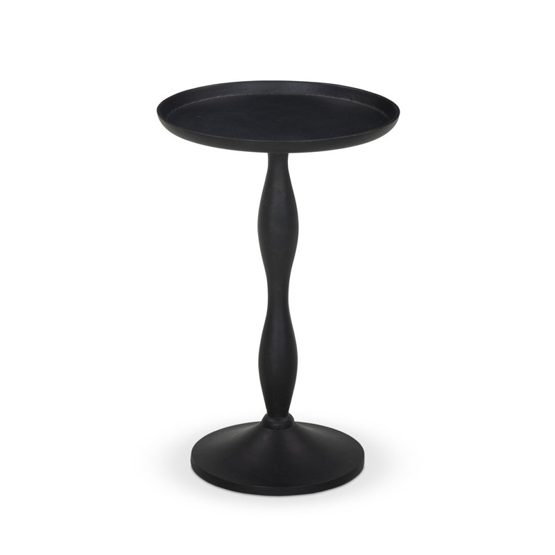 Carden End Table-Dark Aluminum, Black Antique