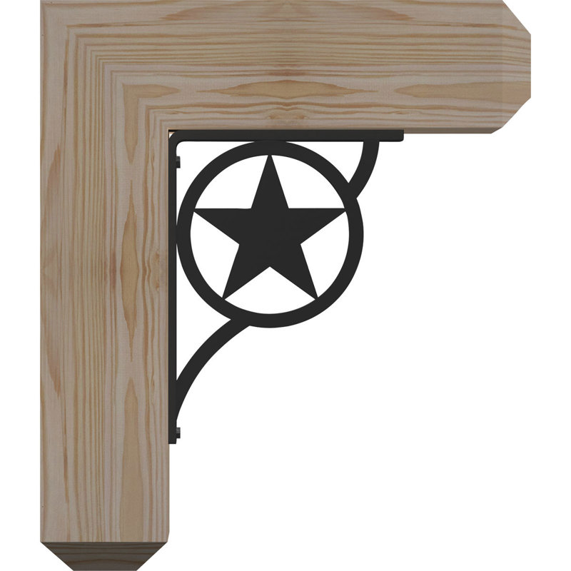 Support simple Ironcrest de 4 po Austin, H 16 po x P 13 1/2 po, Sapin de Douglas l 3 1/2 po x T 4 po (lisse)